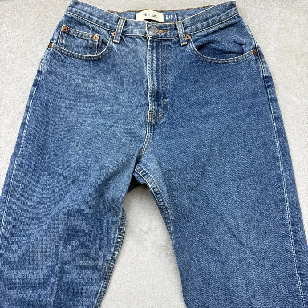 Vintage Gap Jeans Women's 10 Long Classic Fit Blue High Waisted Cotton Y2K Denim